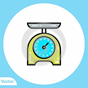 Weight scale vector icon sign symbol