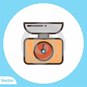 Weight scale vector icon sign symbol