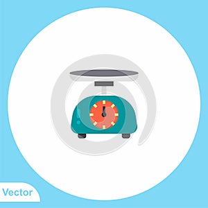 Weight scale vector icon sign symbol