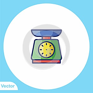 Weight scale vector icon sign symbol