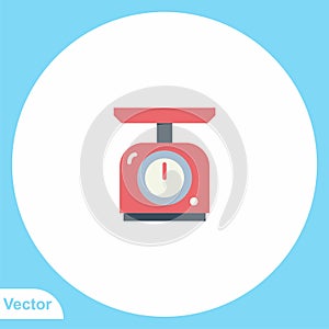 Weight scale vector icon sign symbol