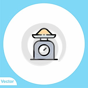 Weight scale vector icon sign symbol