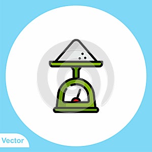 Weight scale vector icon sign symbol