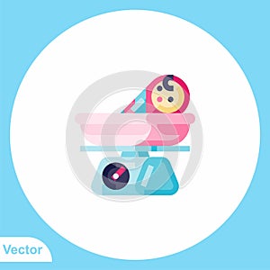 Weight scale vector icon sign symbol