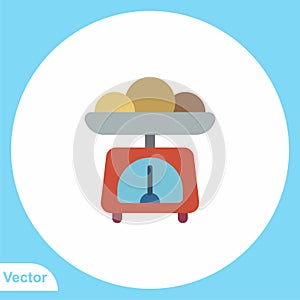 Weight scale vector icon sign symbol