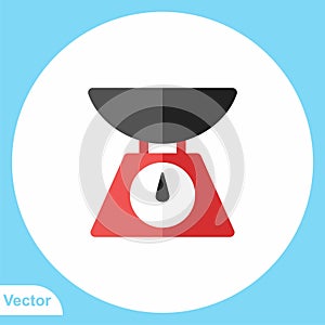 Weight scale vector icon sign symbol