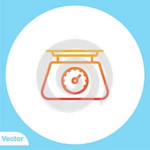 Weight scale vector icon sign symbol