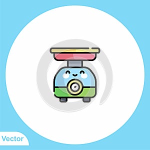 Weight scale vector icon sign symbol