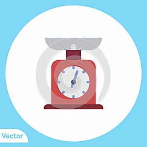 Weight scale vector icon sign symbol