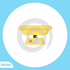 Weight scale vector icon sign symbol