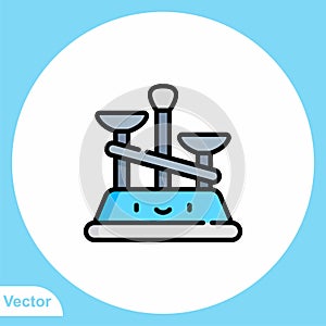 Weight scale vector icon sign symbol