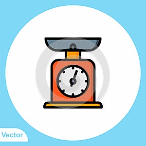 Weight scale vector icon sign symbol