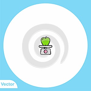 Weight scale vector icon sign symbol