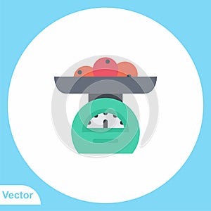 Weight scale vector icon sign symbol