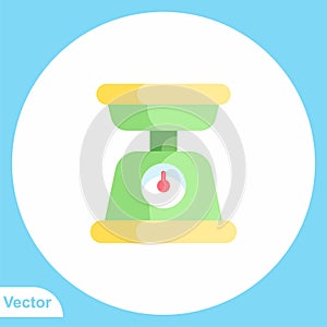 Weight scale vector icon sign symbol