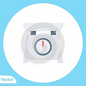 Weight scale vector icon sign symbol