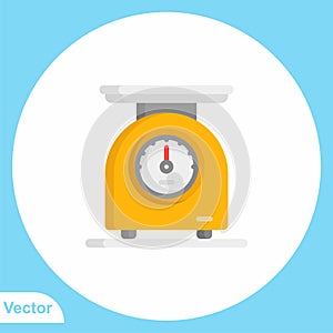 Weight scale vector icon sign symbol