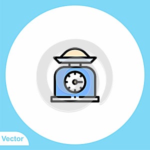 Weight scale vector icon sign symbol