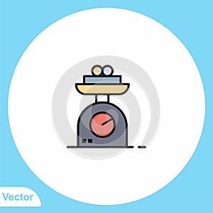 Weight scale vector icon sign symbol