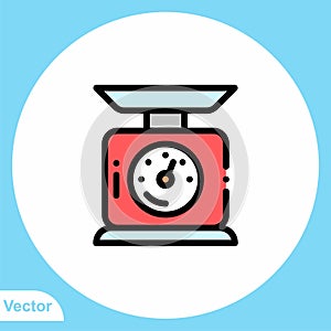 Weight scale vector icon sign symbol