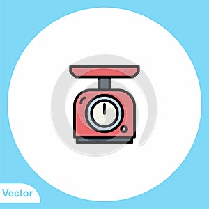 Weight scale vector icon sign symbol