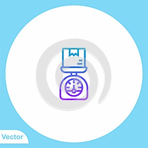 Weight scale vector icon sign symbol