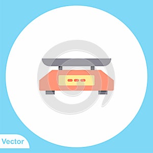 Weight scale vector icon sign symbol