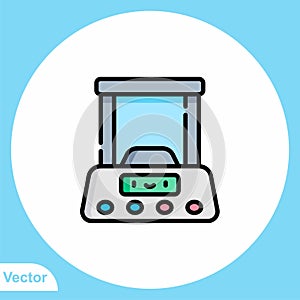 Weight scale vector icon sign symbol