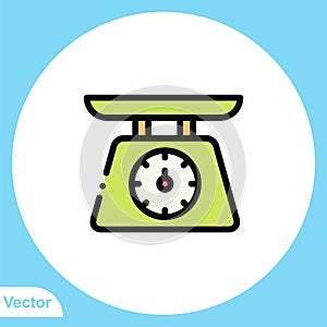 Weight scale vector icon sign symbol