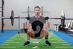 Weight snatch training in the gym