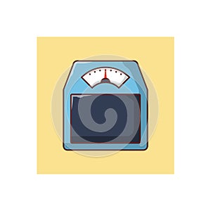 Weight vector flat colour icon