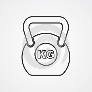Weight vector icon sign symbol