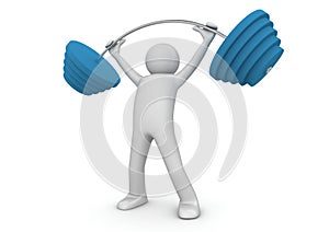 Weightlifter with barbell