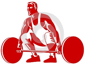 Weightlifter breaking a record