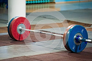 Weightlifting Barbell. Competition