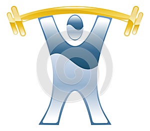 Weightlifting barbell icon