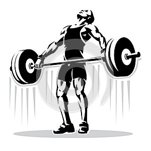 Weightlifting. Sport illustration