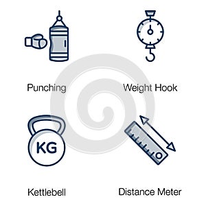 Weightlifting Tools Flat Vector Pack