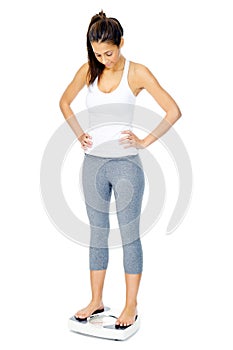 Weightloss scale woman photo