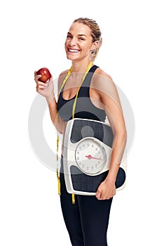 Weightloss scale woman