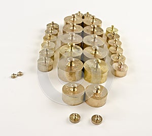 Weights made from brass