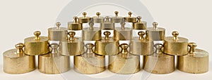 Weights made from brass