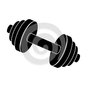 Weights for training. Metal training tools.Gym And Workout single icon in black style vector symbol stock illustration.