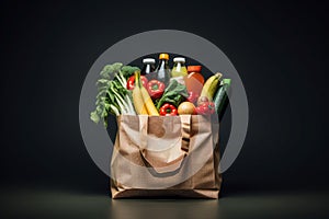 Weighty Grocery full bag. Generate Ai