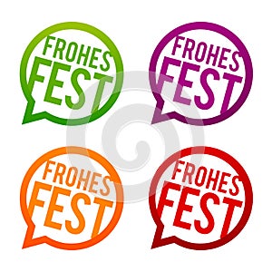 Weihnachten - Frohes Fest Buttons. photo