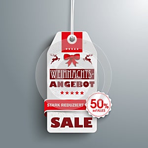 Weihnachtsangebot Price Sticker Emblem