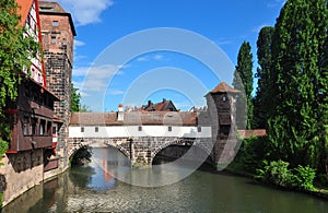 Weinstadel, Wasserturm, Henkersteg and Henkerturm in Nuremberg