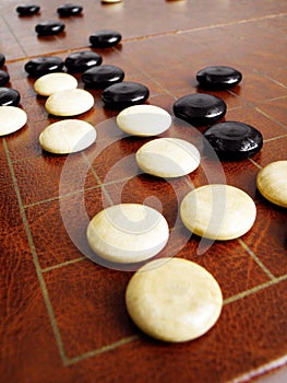 Weiqi or Go game strategies photo