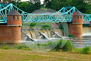 Weir on Odra river