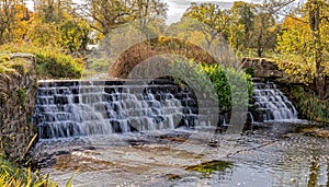 The Weir on the River Dene, Warwickshire.